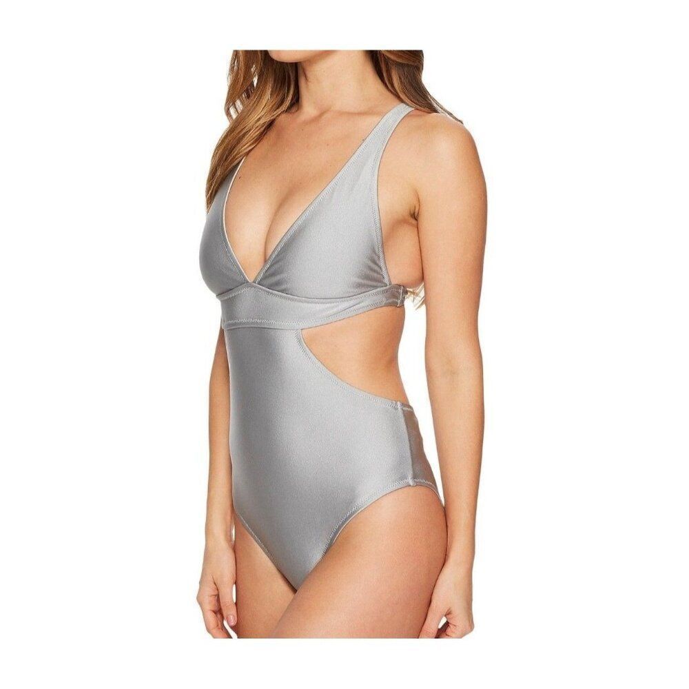 Letarte X-Small Monokini one piece silver Swimsuit - New